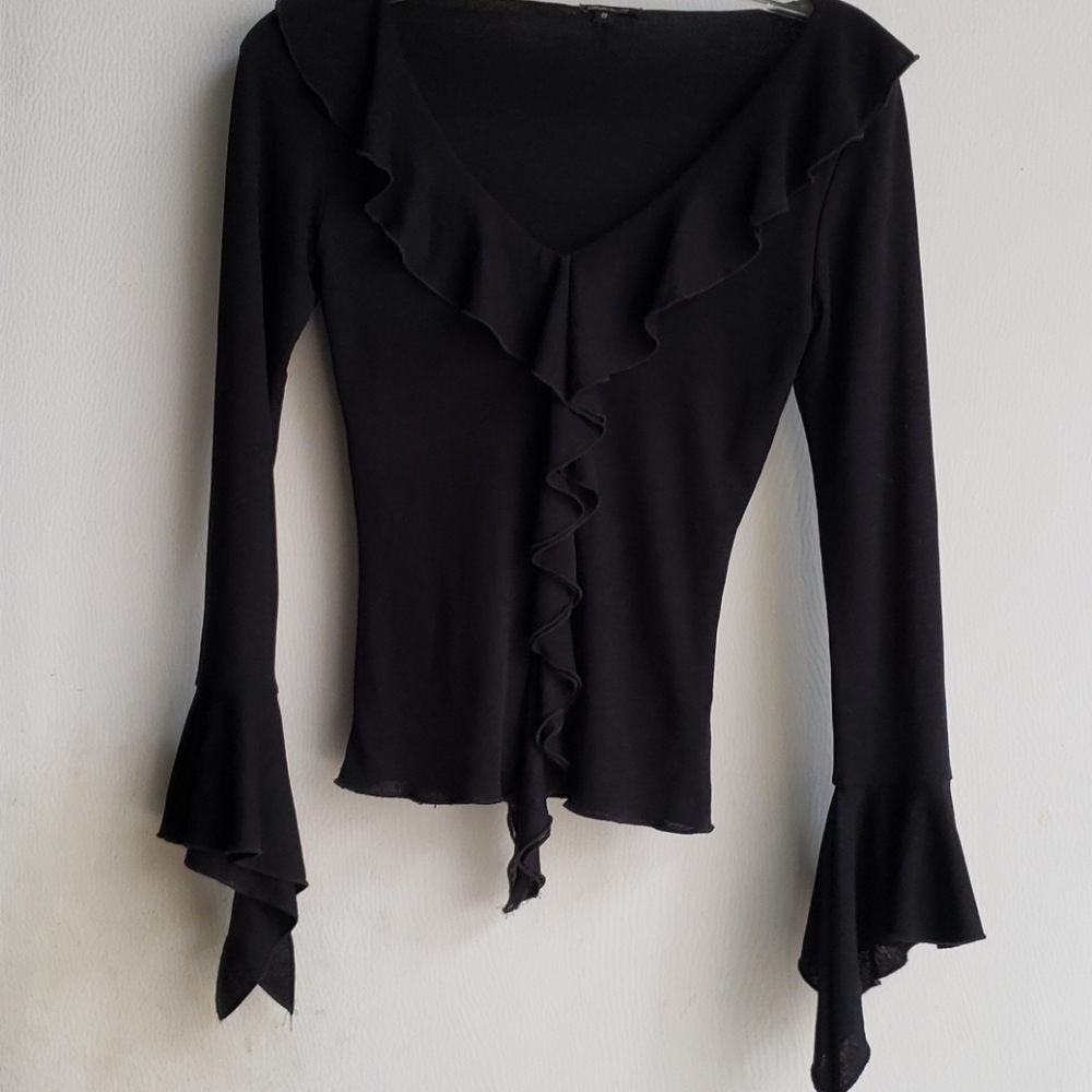 Black pullover blouse